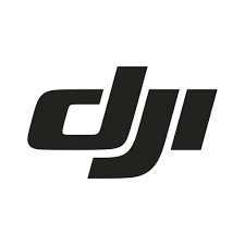 Logo DJI noir sur fond blanc